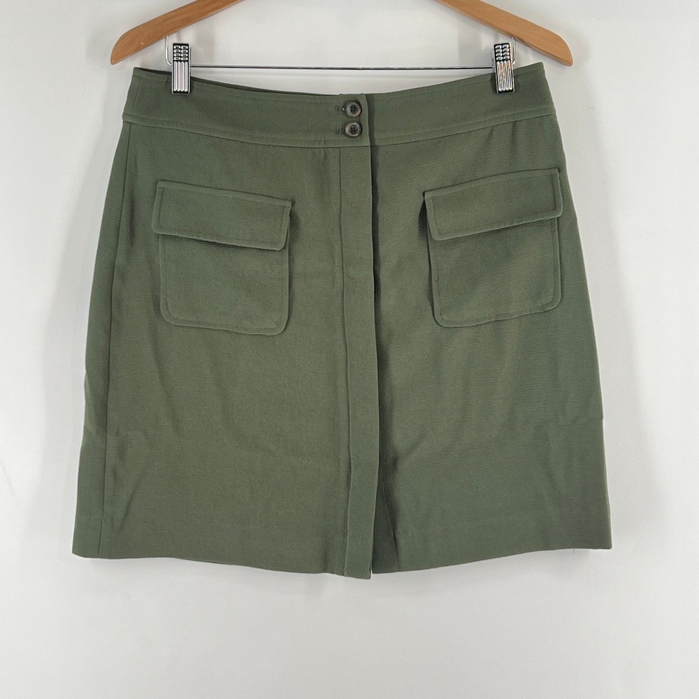 Banana Republic Mini Skirt 8 Green Skirt Cargo Pocket Military Minimalist Safari